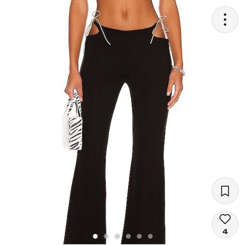 Miaou Black Flare Boot Cut Pants